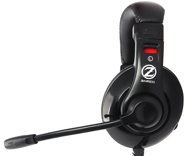 Наушники ZALMAN ZM-HPS200 (полноразмерные закрытые, с микрофоном, 2m, black)