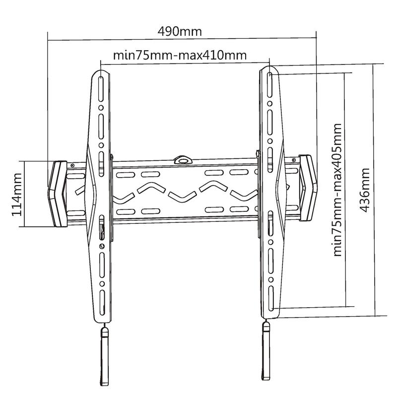 Настенный кронштейн для телевизоров и мониторов Ultramounts UM102 (23"-42", VESA 75-400, до 50кг, black)