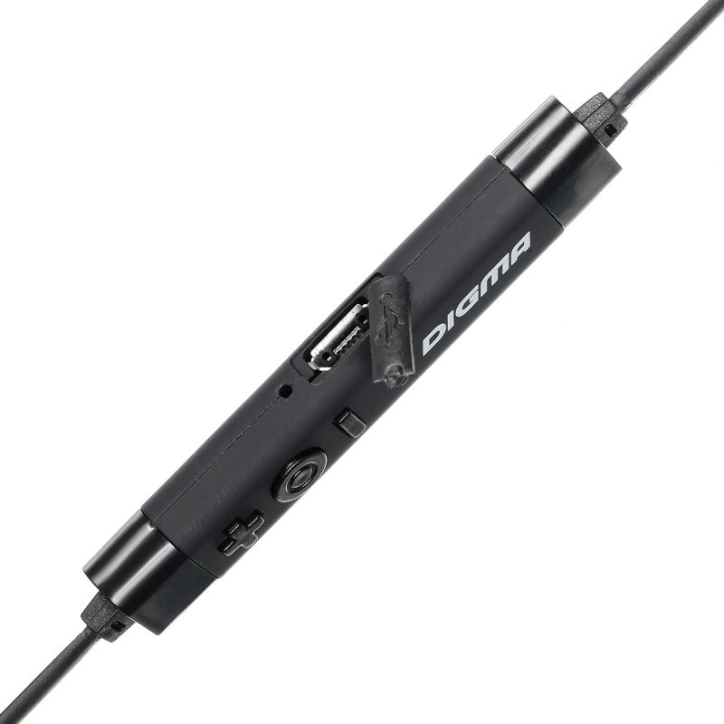 Гарнитура Digma BT-05 (затычки, беспроводная, Bluetooth 4.2, с микрофоном, до 4 часов работы от батареи, black-red)