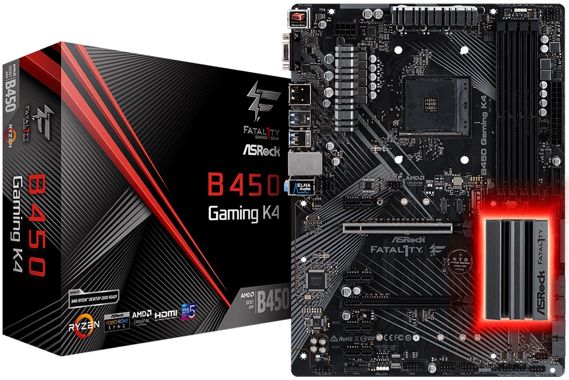 Материнская плата ASRock B450 GAMING K4 (AM4, ATX) RTL