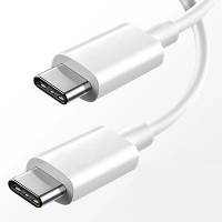 Кабель Type-C --> Type-C 1.0m (4A, силиконовый шнур, white)