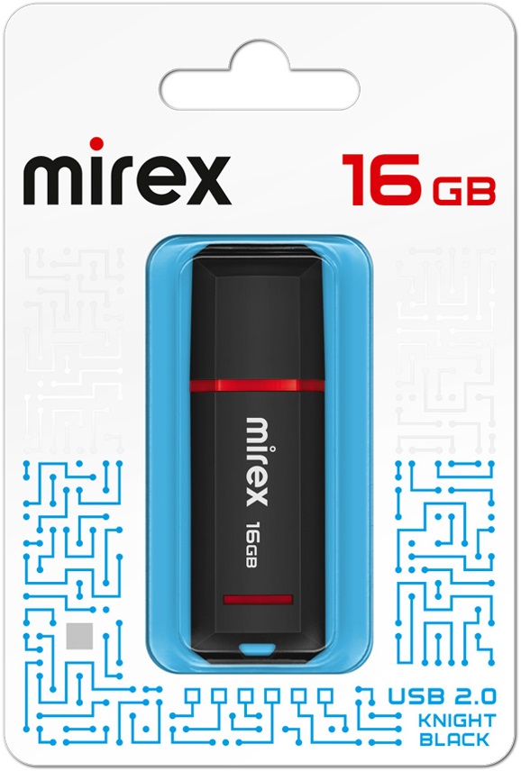 Флеш накопитель USB 2.0 16Gb Mirex Knight (black)
