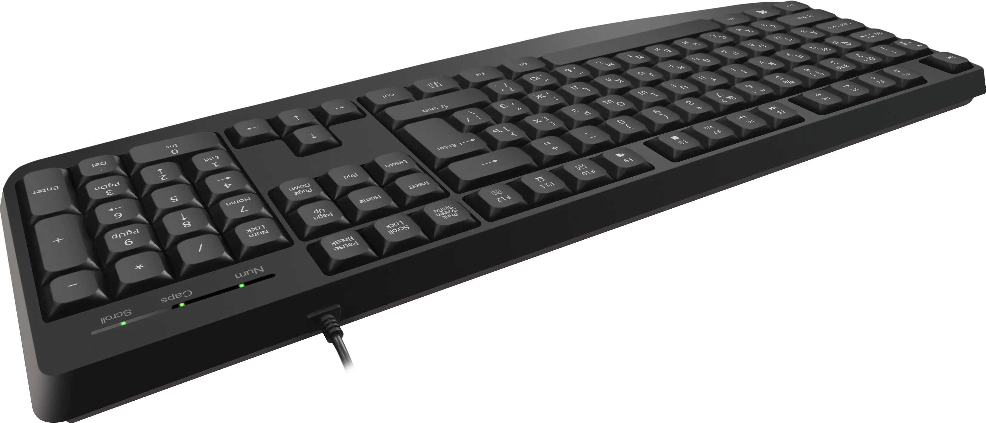 Клавиатура Defender Atom HB-546 (USB, мультимедийная, 1.8m, black)