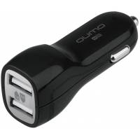 Зарядное устройство от прикуривателя QUMO Auto Energy 4A (2 USB разъема 3A+1A, кабель micro usb 1.5m, black)