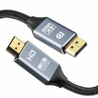 Кабель DisplayPort (m) - DisplayPort (m) 2.0m (KS-771-2, 4K, ver.1.2, нейлоновая оплётка, с позолоченными контактами, экранированный, black) KS-is