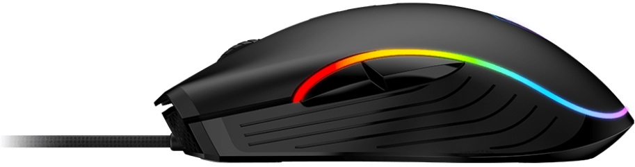 Мышь MSI FORGE GM300 (USB, optical, 7200dpi, подсветка, игровая, soft-touch, 1.5m, black)