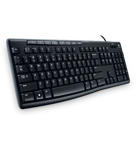 Клавиатура Logitech K200 Media (USB, мультимедийная, black)