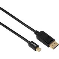Кабель DisplayPort (m) - mini DisplayPort (m) 1.8m (H-54563, позолоченные контакты, двойное экранирование, black) Hama