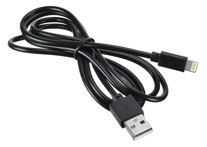 Кабель USB 2.0 Am - Lightning 1.2m (1084553, 2A, black) Digma