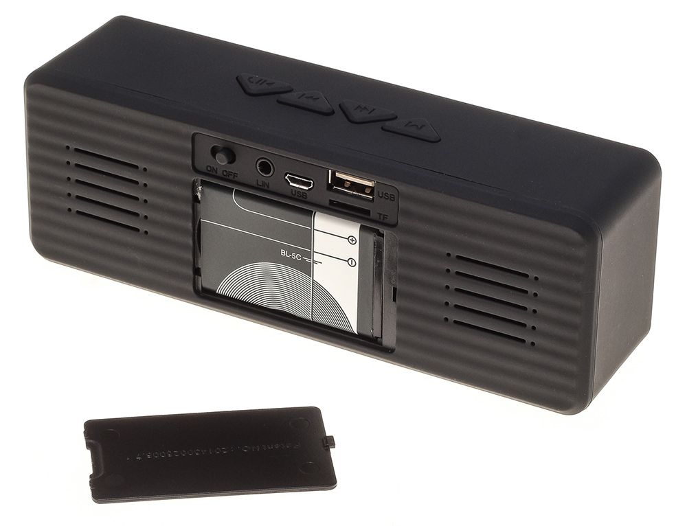 Колонки Oklick OK-30 (6W, портативные, аккумулятор 600mAh, Bluetooth, микрофон, громкая связь, AUX, USB, MicroSD до 32Gb, FM, MP3, black)