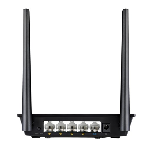 Роутер ASUS RT-N11P B1 (300Mbps, 2.4GHz, 4 ports, 100Mbps, 2 внешние несъёмные антенны 5dBi, black)