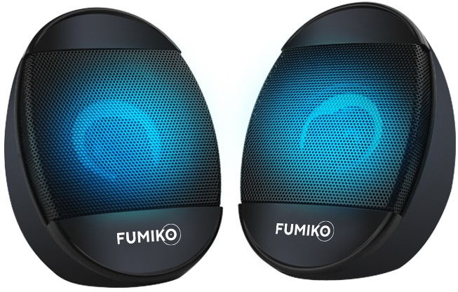 Колонки FUMIKO CONSUL (6W, USB, подсветка, black)