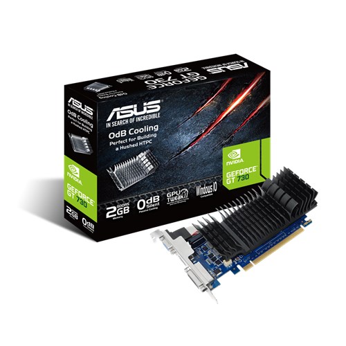 Видеокарта ASUS GF GT730 2Gb (GT730-SL-2GD5-BRK, 64bit, DDR5, DVI+HDMI+CRT) RTL