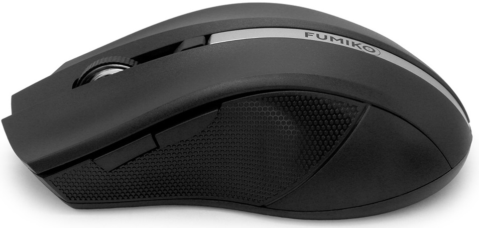 Мышь беспроводная FUMIKO SENSEI FMA-08-K (optical, 1600dpi, 2xAAA (нет в комплекте), black)