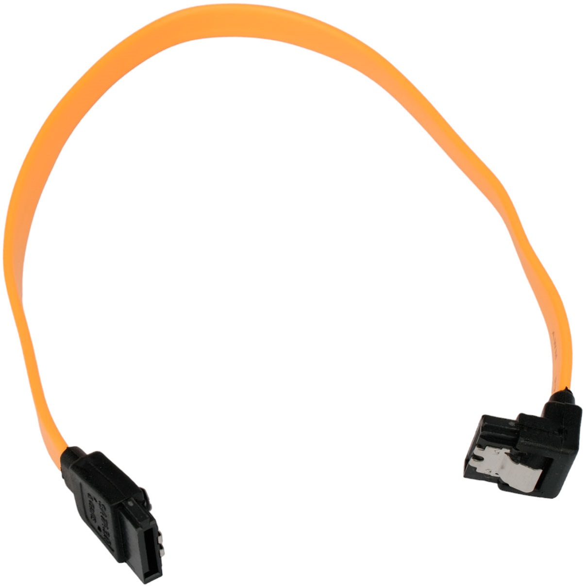Кабель интерфейсный SATA 0.3m (CC-SATAM-DATA90-YL-30CM, угловой разъём, защёлки, yellow) Cablexpert