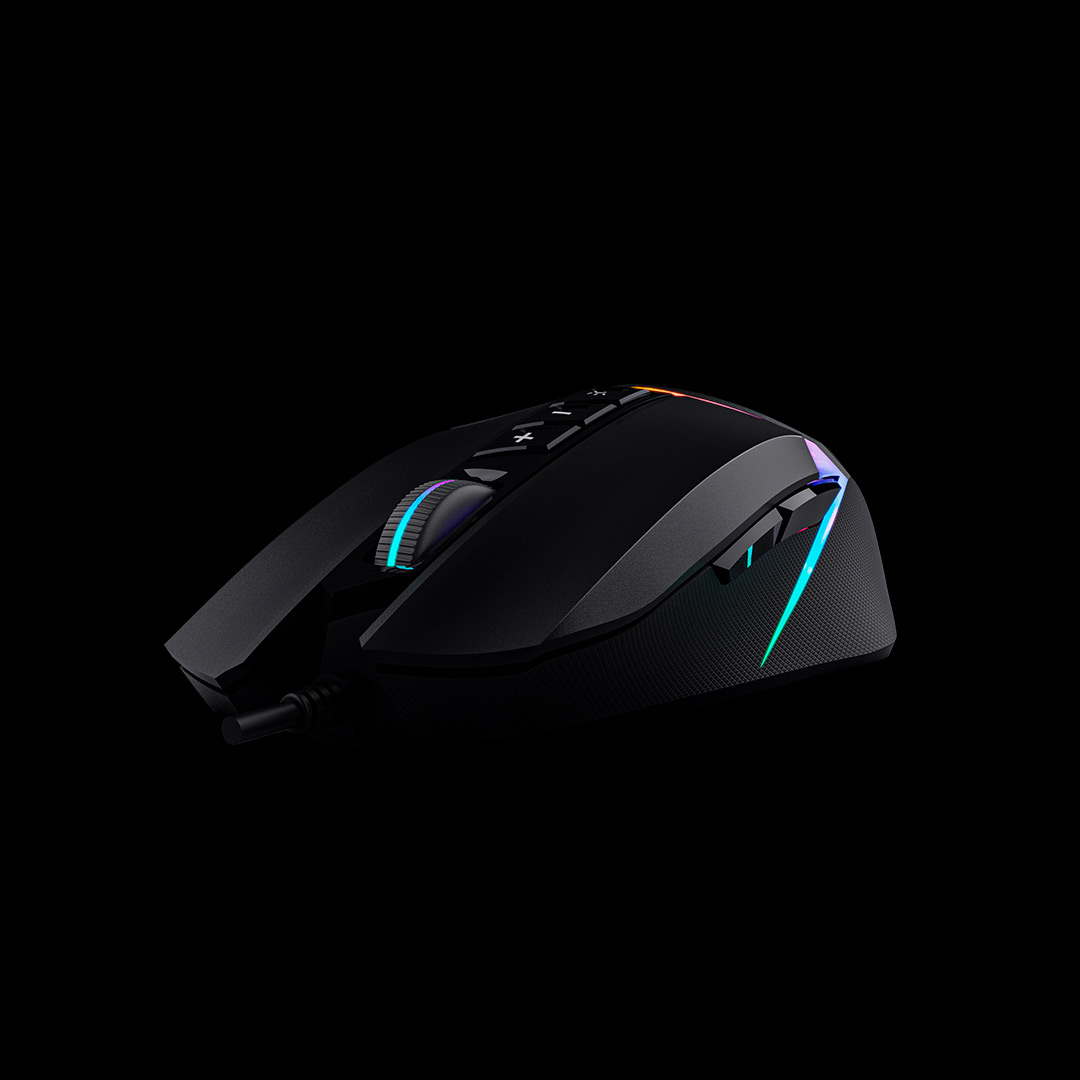 Мышь A4Tech Bloody W60 Max (USB, optical, 10000dpi, игровая, RGB подсветка, stone black)