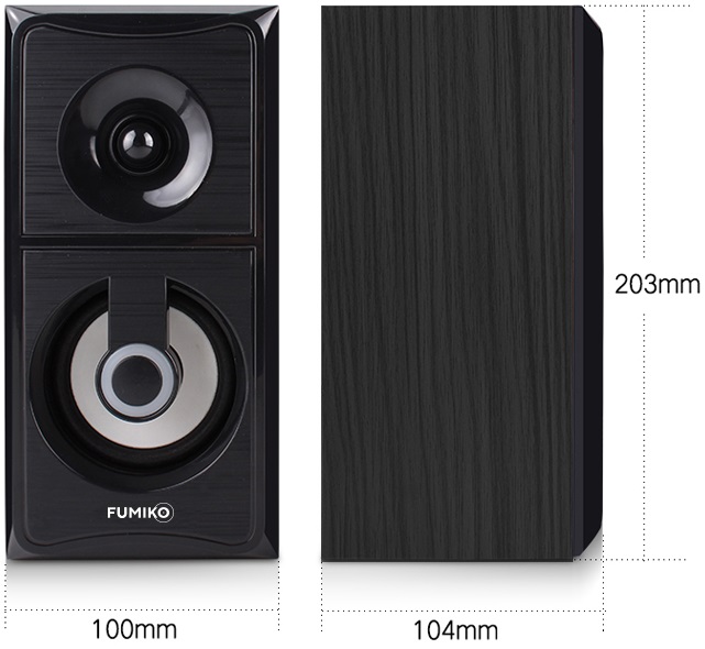 Колонки FUMIKO CONDOR (6W, USB, подсветка, black)