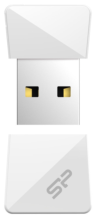 Флеш накопитель USB 2.0 32Gb Silicon Power Touch T08 (SP032GBUF2T08V1W, white)
