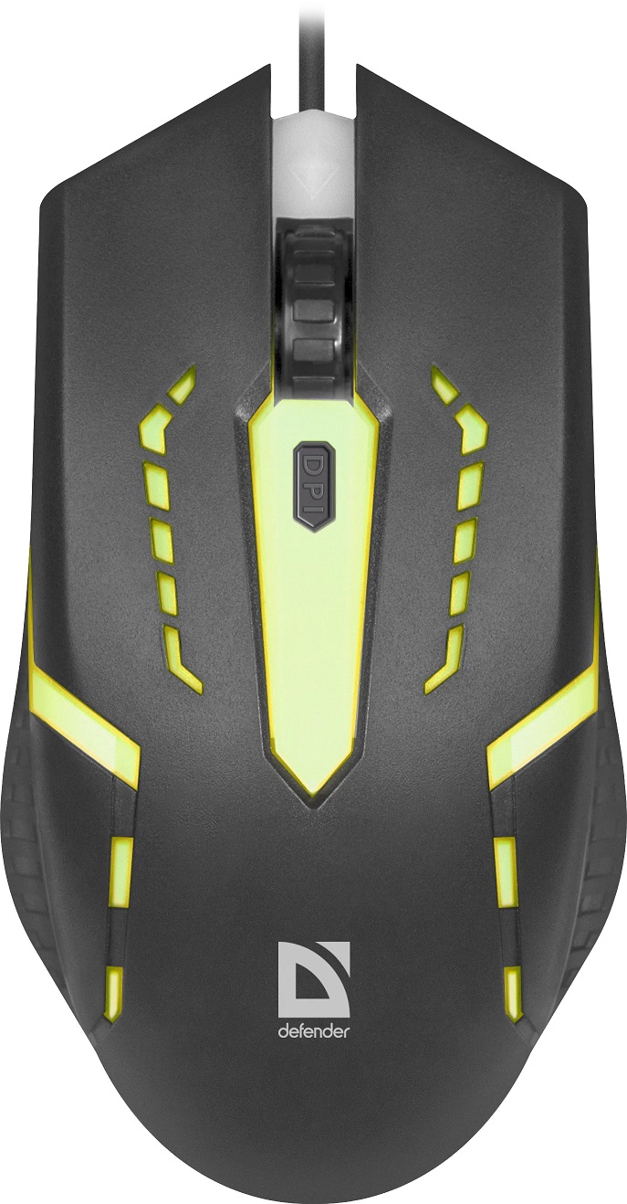 Мышь Defender Flash MB-600L (USB, optical, 1200dpi, подсветка, 1.5m, black)