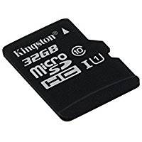 Карта памяти SDmicro Card 32GB Kingston (SDCS/32GBSP, Class 10, UHS-I, 80Mb/s, без адаптера)