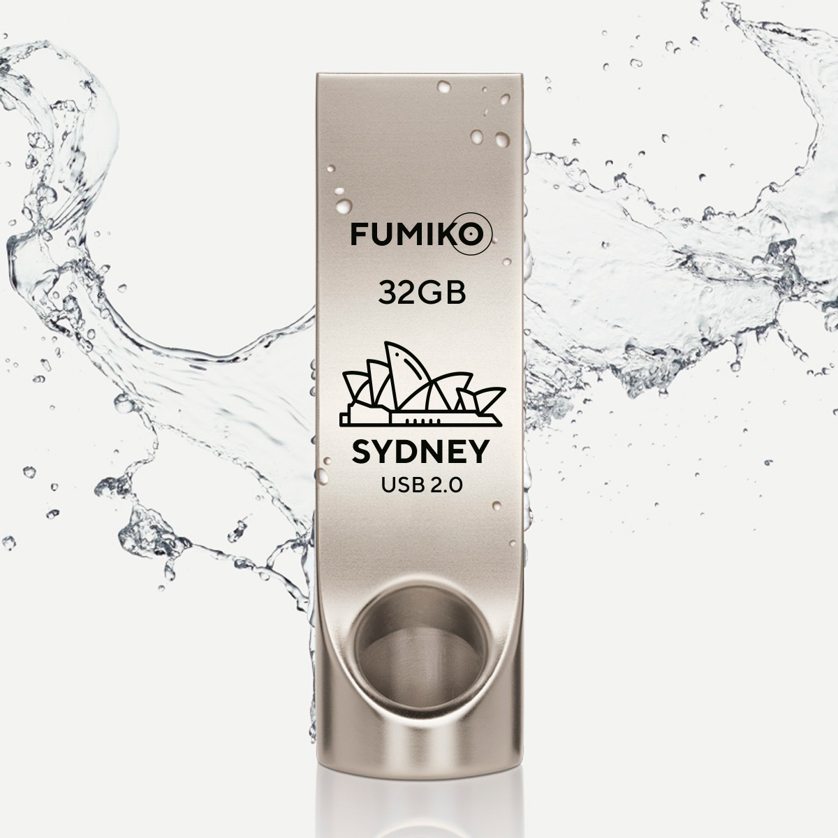 Флеш накопитель USB 2.0 32Gb FUMIKO SYDNEY (FSY-04, silver)