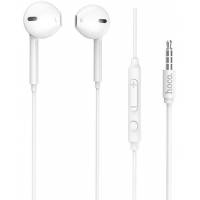 Наушники hoco M55 Memory Sound (вкладыши, для мобильных устройств, с микрофоном, 1.2m, white)