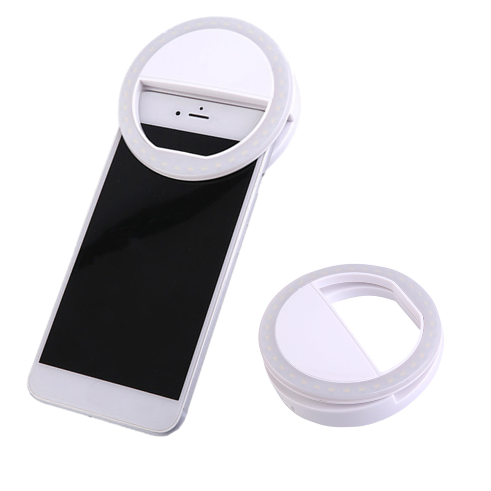 Подсветка для селфи (светодиодная, 3 режима, 2xAAA (нет в комплекте), white)