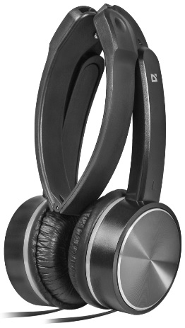 Наушники Defender Accord 145 (накладные закрытые, без микрофона, складные, 1.2m, black-silver)
