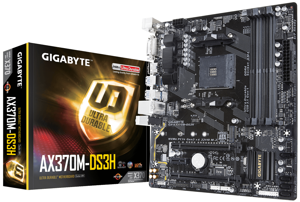 Материнская плата Gigabyte GA-AX370M-DS3H (AM4, mATX) RTL
