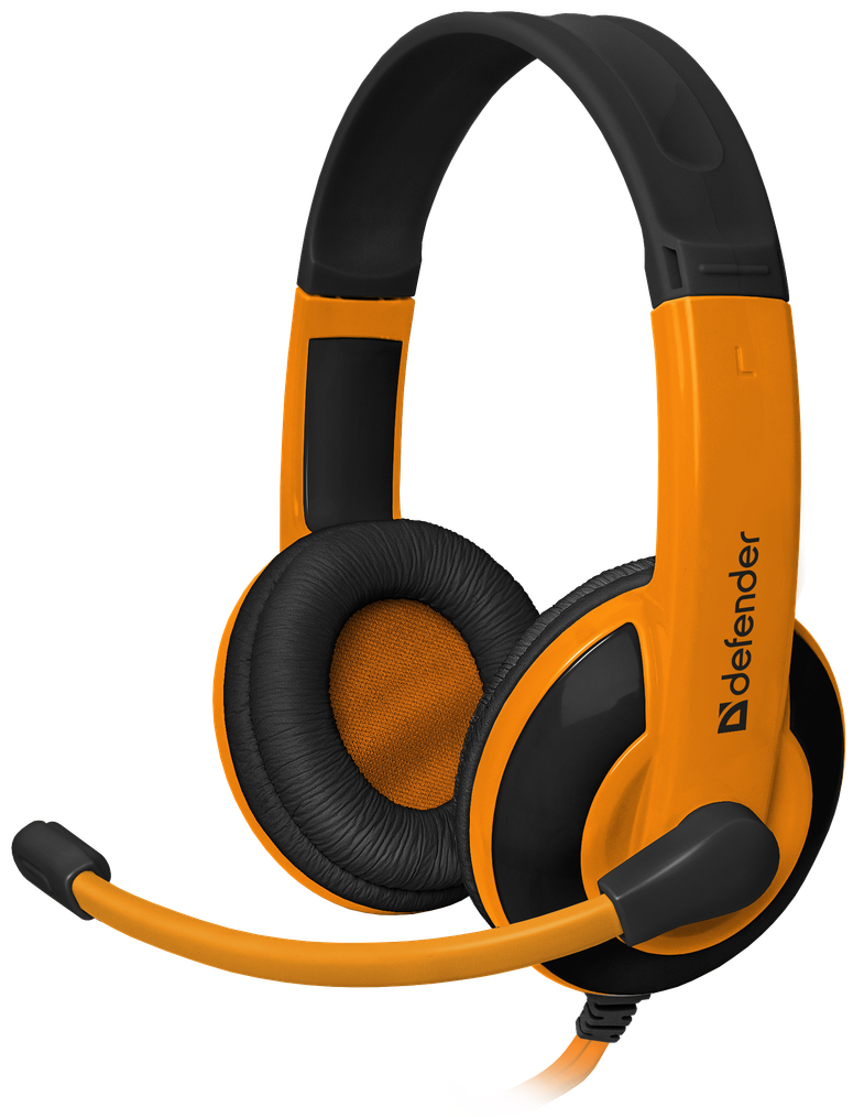 Наушники Defender Warhead G-120 (накладные закрытые, c микрофоном, игровые, 2m, промо-код "War Thunder", black-orange)