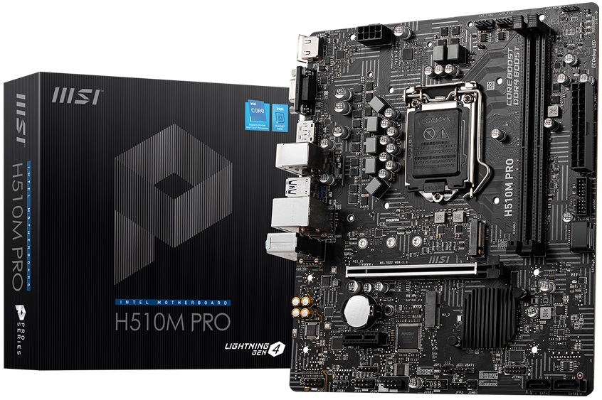Материнская плата MSI H510M PRO (s1200, mATX) RTL