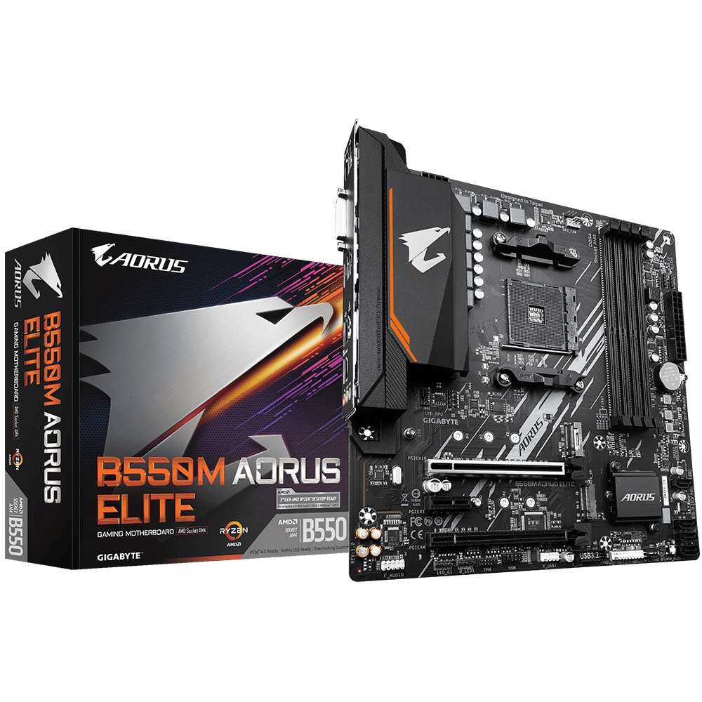Материнская плата Gigabyte B550M AORUS ELITE (AM4, mATX) RTL