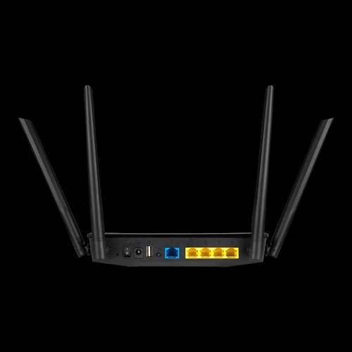 Роутер ASUS RT-AC58U V3 (400/867Mbps, 2.4/5GHz, 4 port, 1000Mbps, 4 внешние несъёмные антенны 5dBi, USB, FTP Server,  black)