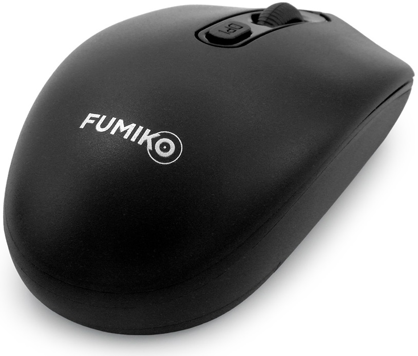 Мышь беспроводная FUMIKO COMPACT FMA-05-K (optical, 1600dpi, AA (нет в комплекте), black)