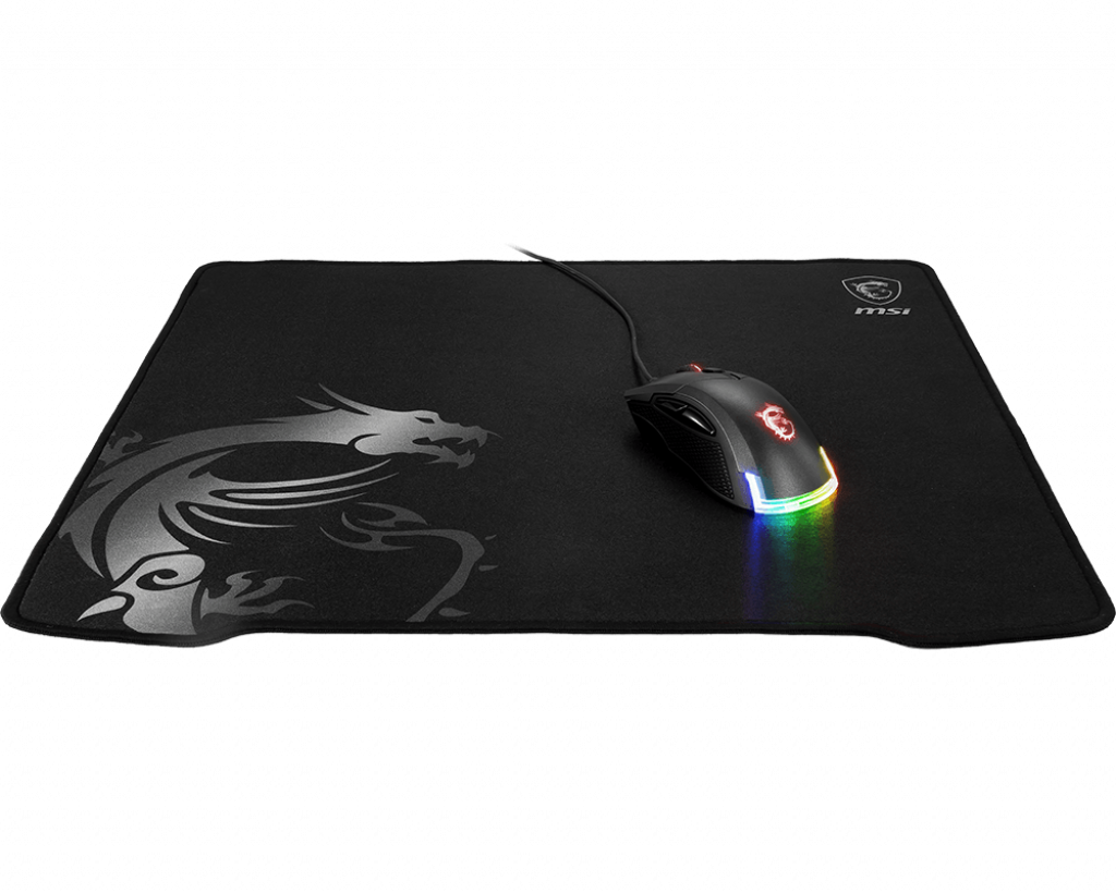 Коврик для мыши MSI Agility GD30 (шёлковый на резиновой основе, игровой, black-red, 450x400x3mm)
