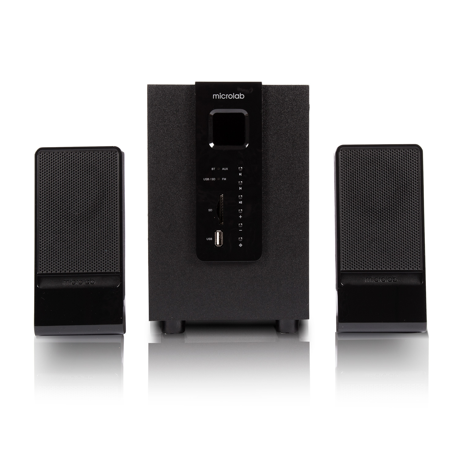 Колонки Microlab M-100BT (10W, Bluetooth, FM, USB, SD, MP3, black)