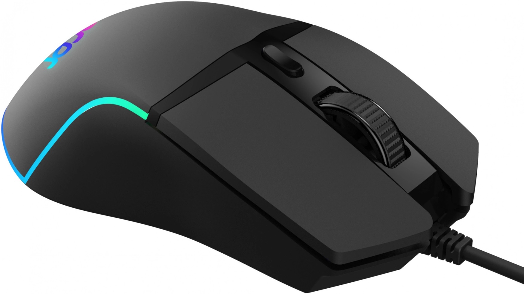 Мышь Acer OMW121 (ZL.MCEEE.00U) (USB, optical, 6400dpi, игровая, RGB подсветка, 1.8m, soft-touch, black)
