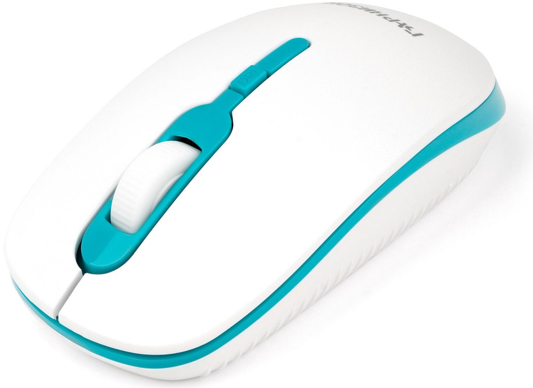 Мышь беспроводная Гарнизон GMW-460-2 (optical, 1600dpi, AA, white-turquoise)
