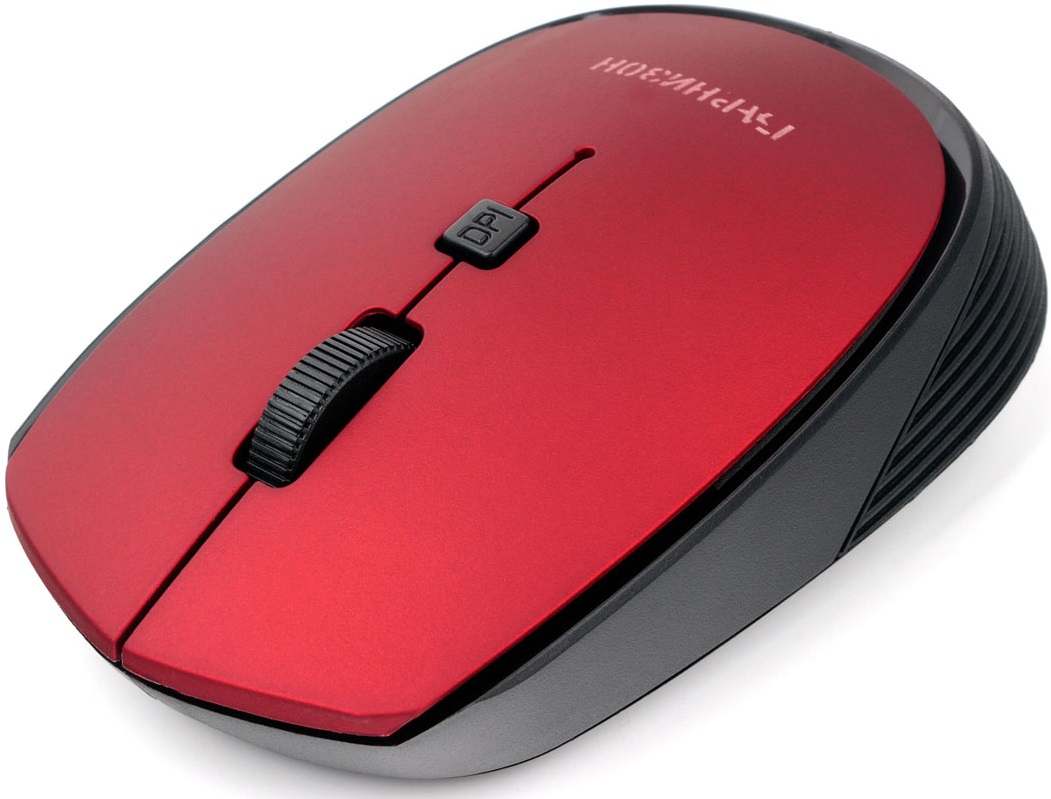 Мышь беспроводная Гарнизон GMW-550-3 (optical, 1600dpi, AA, soft-touch, black-red)