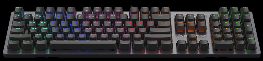 Клавиатура A4Tech Bloody B760 (USB, механическая, LK BLACK Switch, подсветка, игровая, black)