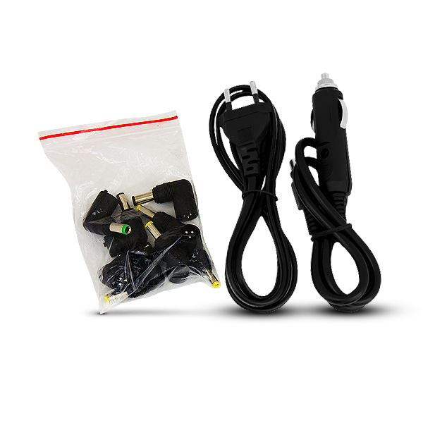 Зарядное устройство для ноутбука Crown CMLC-3232 (вход 220V, выход 12-24V (автоопределение), USB 2A, 100W, black)