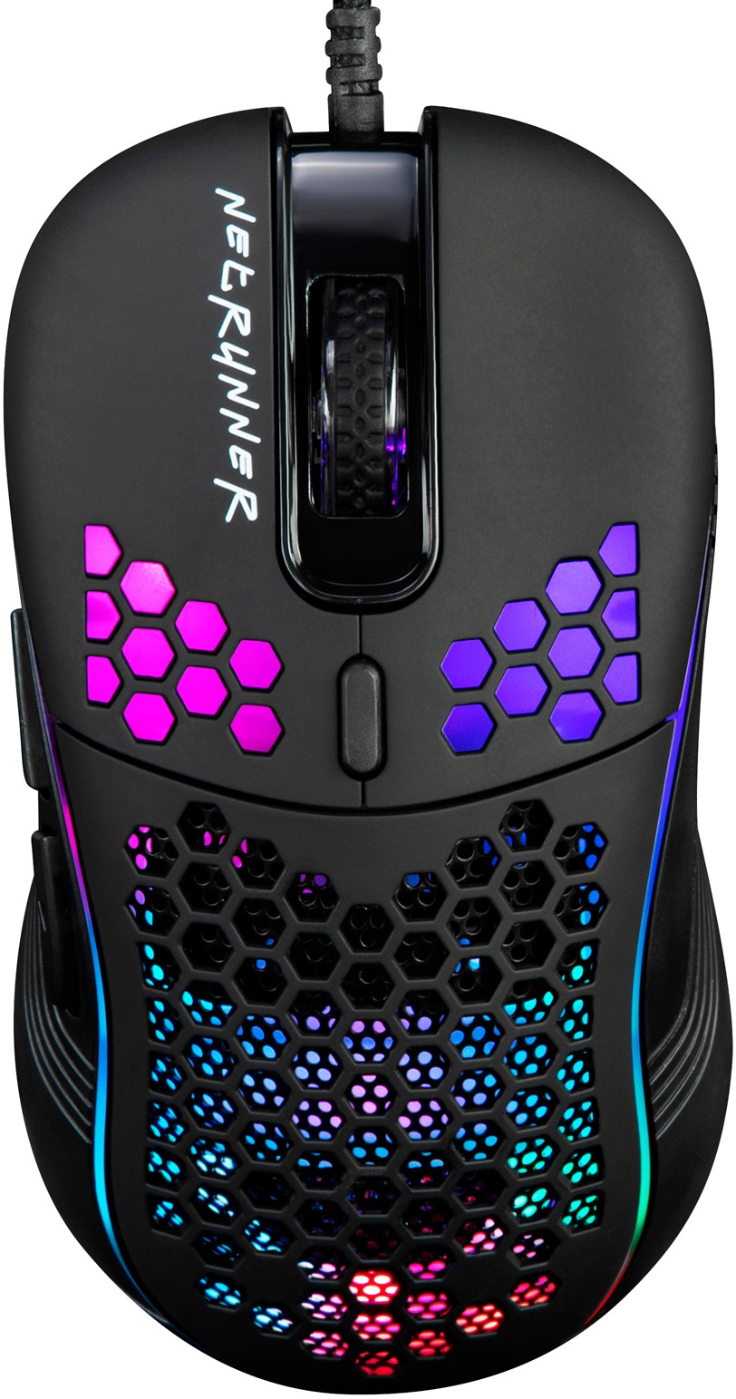 Мышь Oklick NETRUNNER 713G (USB, optical, 3200dpi, игровая, подсветка, 1.5m, black)