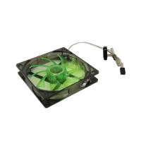 Вентилятор GameMax WindForce (GMX-WF12G) (120x120x25mm, sleeve, 1000rpm, 27dBa, 3+4pin, green LED, black-green) RTL