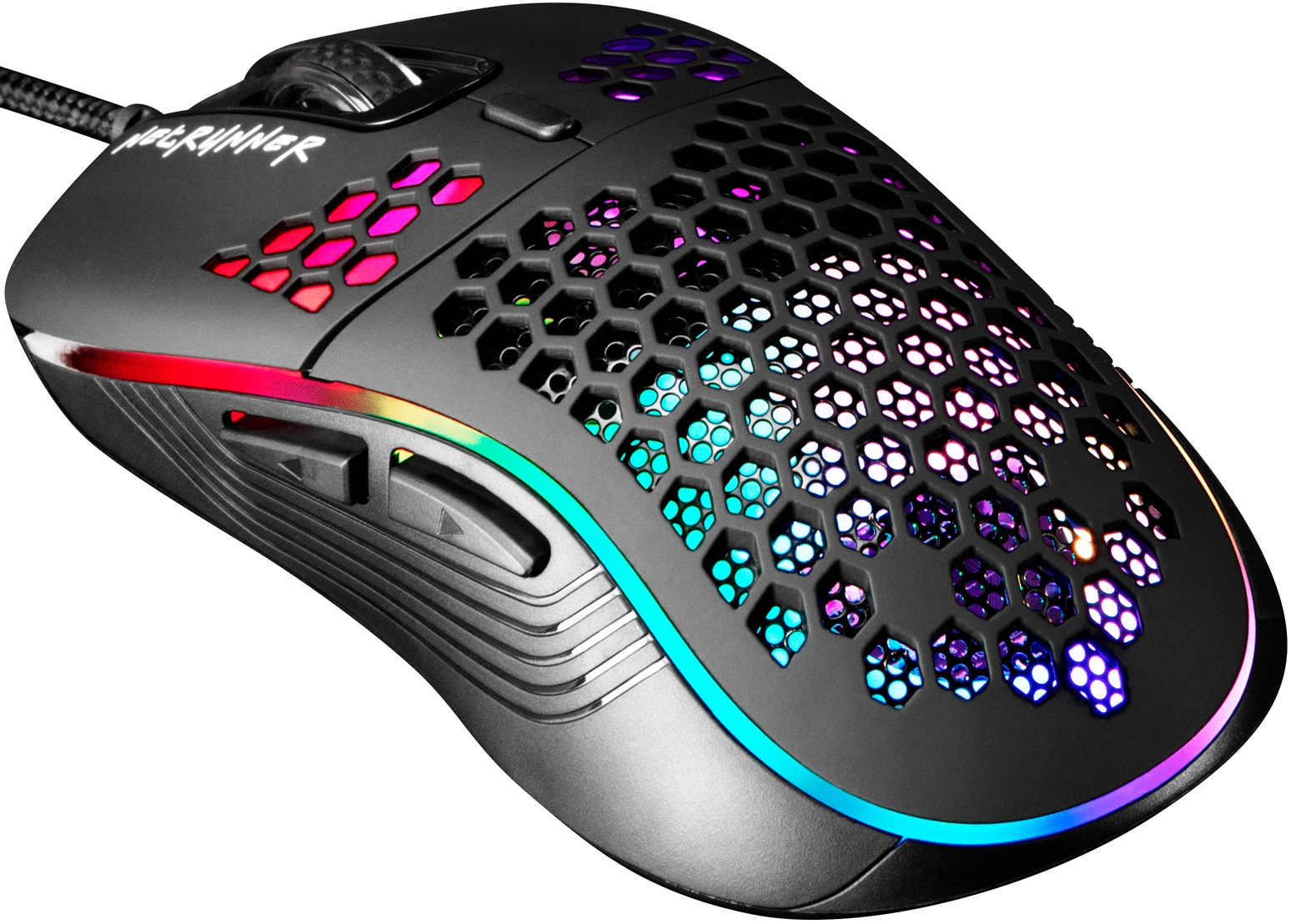 Мышь Oklick NETRUNNER 713G (USB, optical, 3200dpi, игровая, подсветка, 1.5m, black)