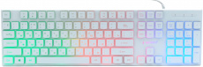 Клавиатура Gembird KB-250L-W (USB, радужная подсветка, мультимедийная, 1.5m, white)