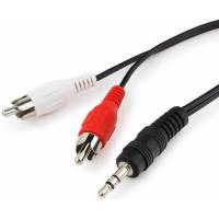 Кабель аудио Jack 3.5 --> 2 RCA, 0.2m (CCA-458/0.2, black) Cablexpert