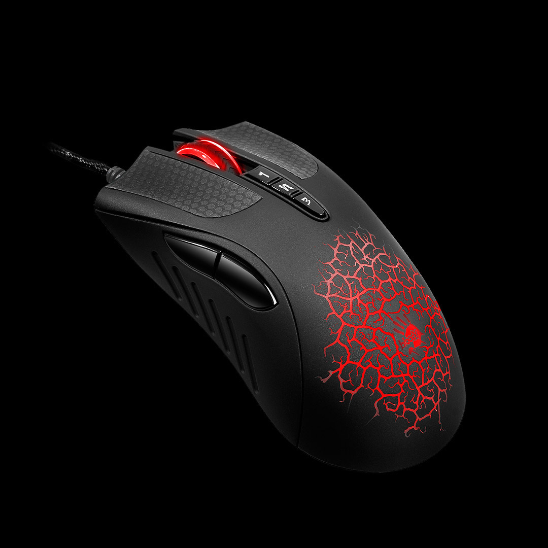 Мышь A4Tech Bloody AL90 (USB, laser, 12000dpi, игровая, RGB подсветка, black)