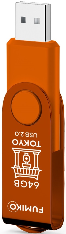 Флеш накопитель USB 2.0 64Gb FUMIKO TOKYO (FTO-35, 30MB/s, orange)