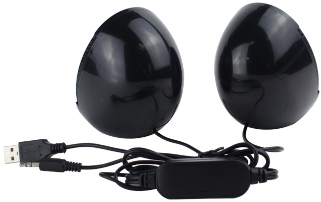 Колонки FUMIKO CONSUL (6W, USB, подсветка, black)