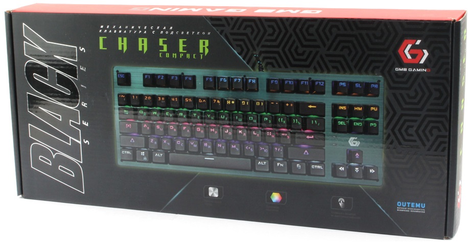 Клавиатура Gembird CHASER COMPACT KB-G540L (USB, механическая, регулируемая подсветка, игровая, black)
